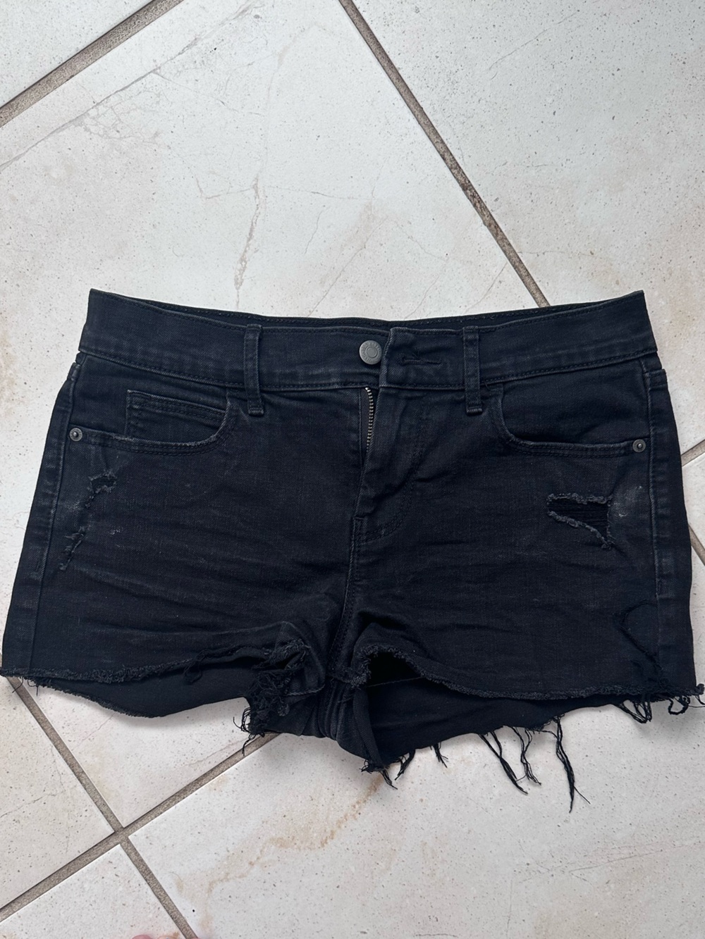 Old Navy Black distressed Denim Shorts